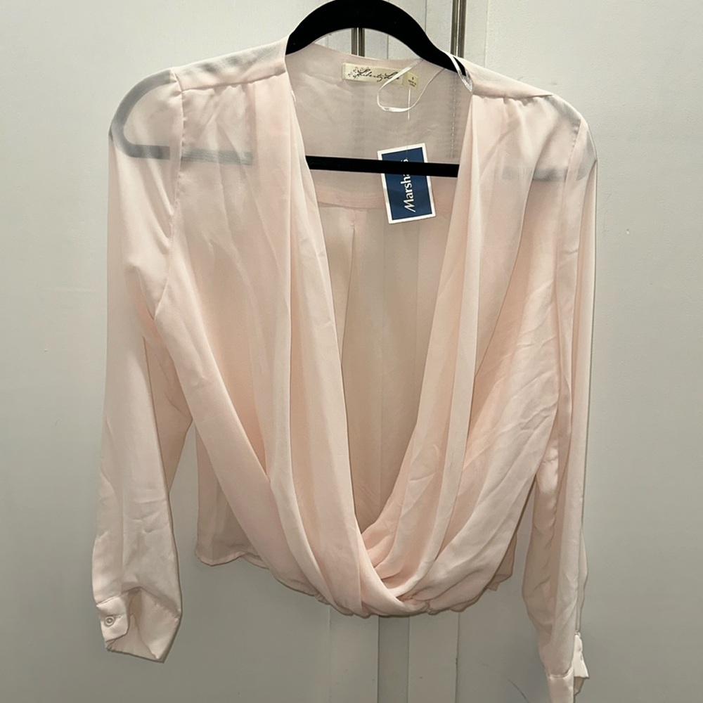 Blush blouse cross over